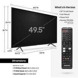 SAMSUNG UN50RU7100FXZA Flat 50-Inch 4K UHD 7 Series Ultra HD Smart TV with HDR and Alexa Compatibility (2019 Model)