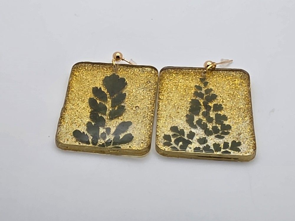 Asymmetrical Fern Earrings
