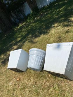 Outdoor pots Three of them are $75.