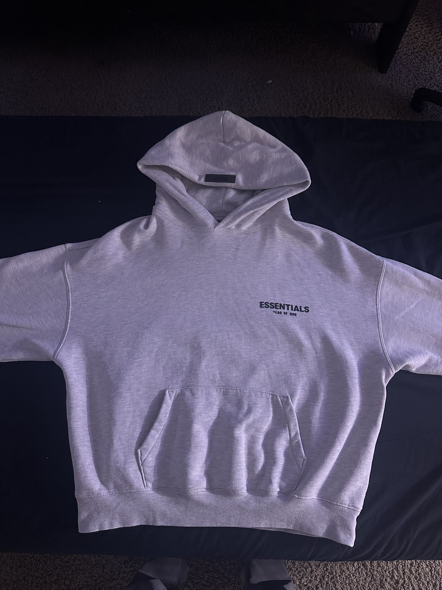 Essentials Fear of God Oatmeal Heather Hoodie - Men's Medium