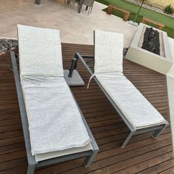 Pair If Lounge Chaise 