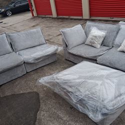 Sofa Set With Ottoman 