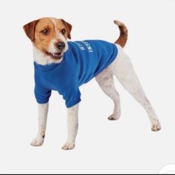 Boots & Barkley “HYDRANT  INSPECTOR Blue Dog Sweatshirt Size Large Pet Apparel,  up to 80 pounds, neck 18”-24”, chest 26-35”, head 20-24”, made Vietna