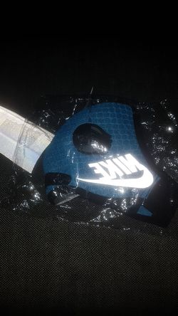 Blue nike glow mask