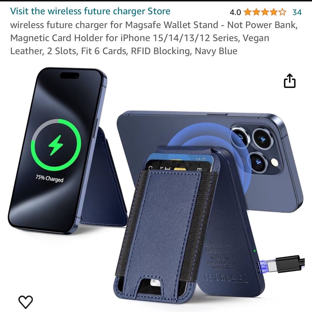 MagSafe Wallet with built-in charging port