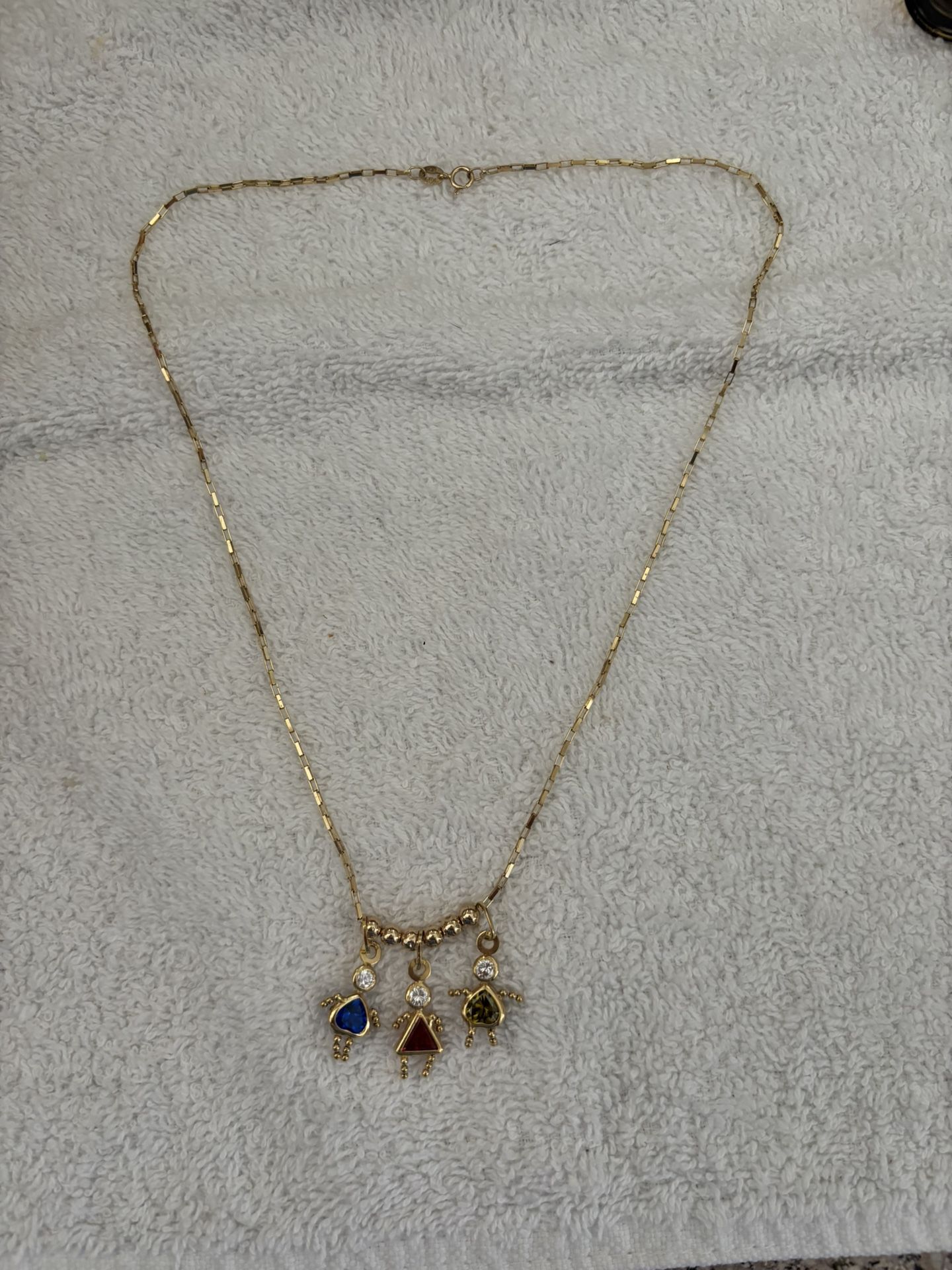 14k Gold Necklace With Charms
