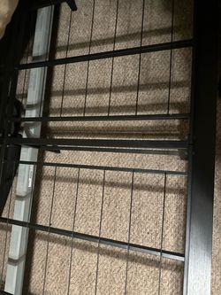IKEA Queen Bed Frame + Headboard - Black-Brown (No Mattress)