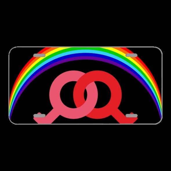 License Plate Novelty Car Front Rainbow Homosexuality Before