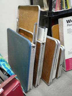 Folding tables for sale. Square ones and long ones. All are sturdy and in good condition price from $12 to $25. Cash only please