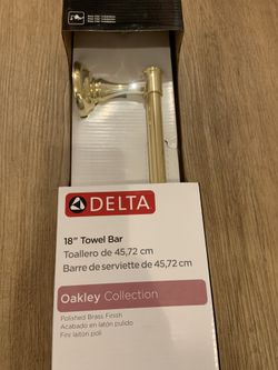 Delta Oakley collection 18” towel bar polished brass