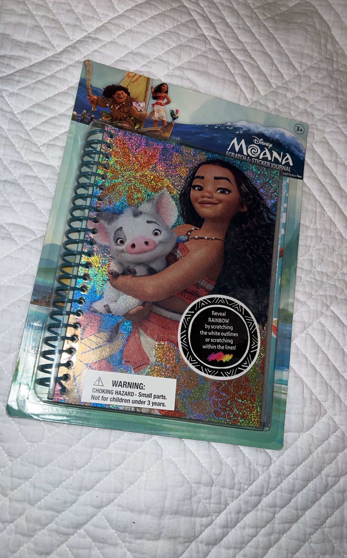 Disney Moana Journal Notebook Scratch & Sticker NEW