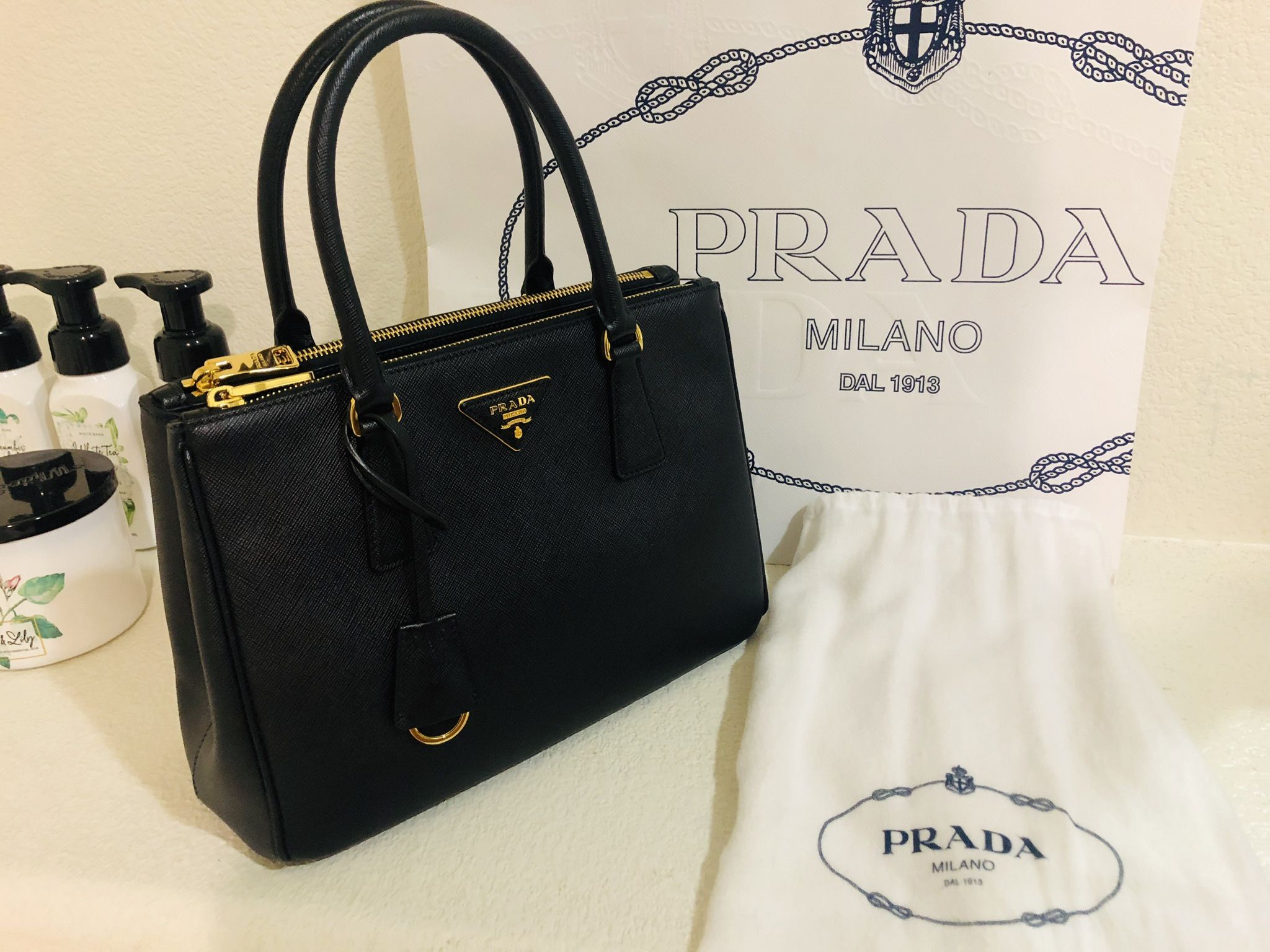 PRADA Saffiano Lux Leather Galleria Tote