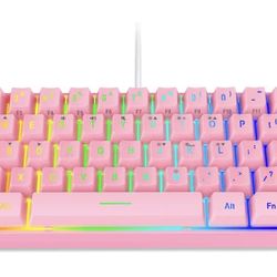 Snpurdiri 60% Wired Gaming Keyboard, 61 Keys RGB Backlit Ultra-Compact Mini Gaming Keyboard for PC/Mac Gamer, Typist, Travel, Easy to Carry on Busines