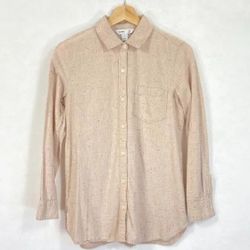 Old Navy  Flannel Button Down Pocket Tunic Long Sleeve Shirt Top  Womens Size XL Extra Large 
