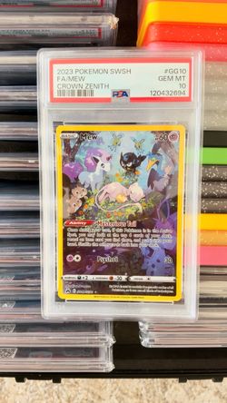 2023 POKEMON SWORD & SHIELD CROWN ZENITH #GG10 FULL ART/MEW PSA 10 Sleepy Mew
