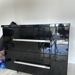 Black Large Nightstand Or Office End Table