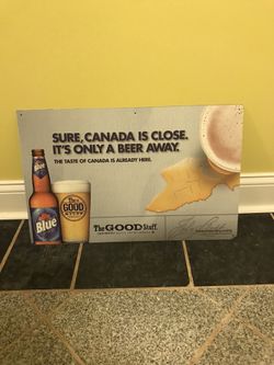 Labatts Blue Beer Bar Metal Sign 