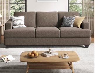 Brown Upholstered Couch