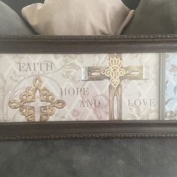 Framed Faith, Hope, and Love Wall Art