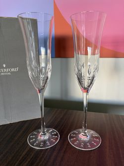 Waterford Crystal Ballet Blossom Toasting Flutes Set Of 2