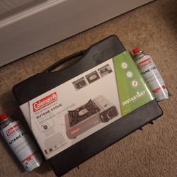 Coleman Butane Single Burner Camp Stove And 2 Butane Cans