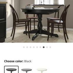 IKEA Kitchen Table - Expandable -Wooden -Black