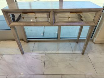 Wood console table