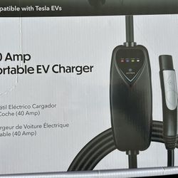 Tesla 40 amp portable EV charger