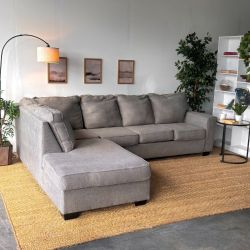 Gray L Shaped Sectional, Delivery Included