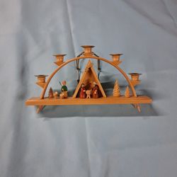 German Nativity Candle Holder