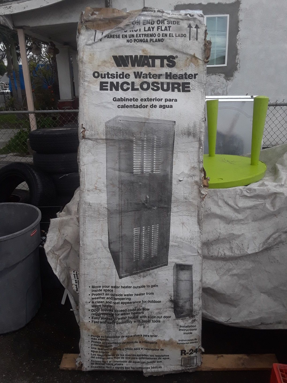 NEW Watts outside water Heater Enclosure