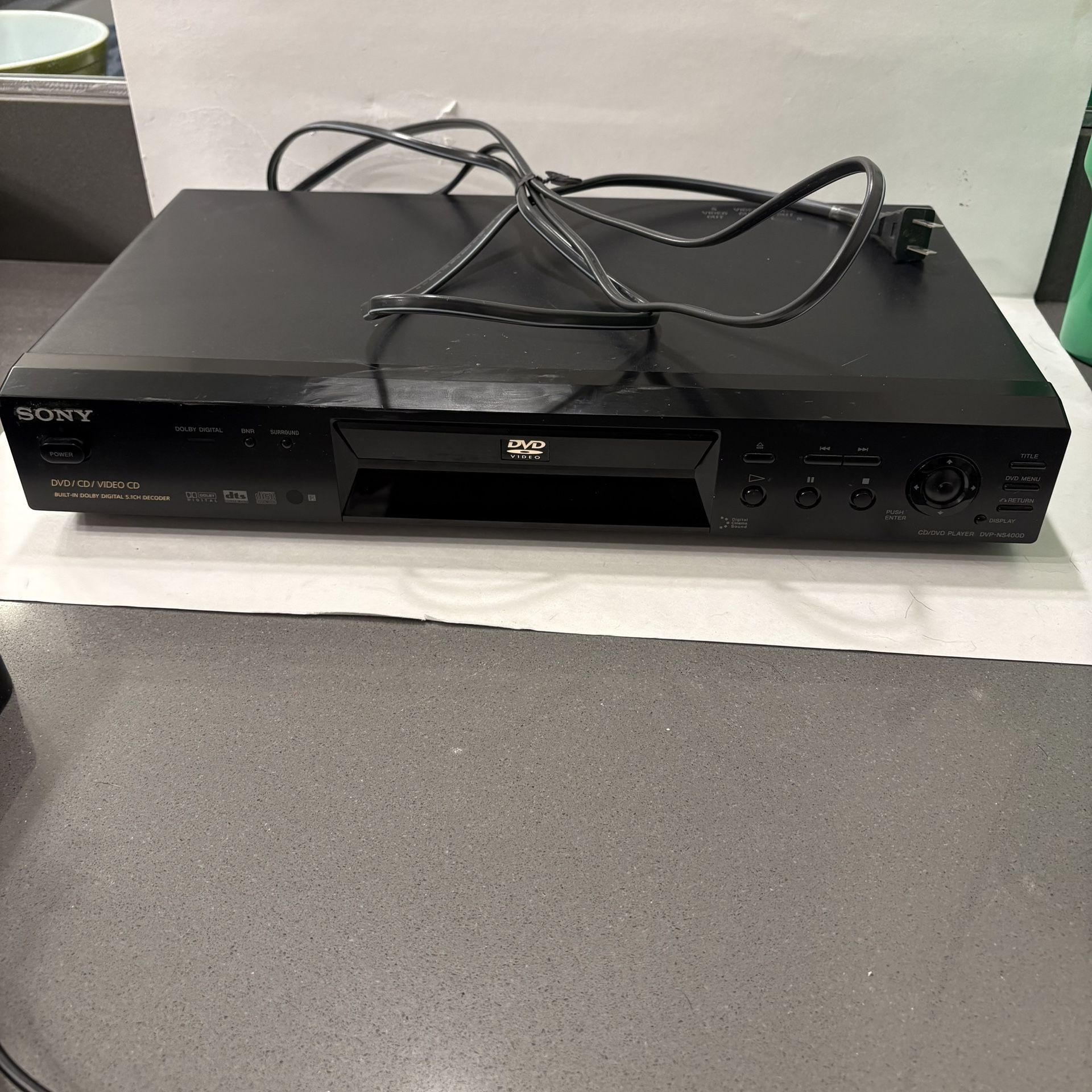 Sony DVP-NS400D DVD/CD/Video CD Player, 5.1 Dolby Digital, HIFI, Optical - Works