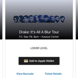 Drake: It’s All A Blur Tour Miami Day 2 Kaseya Center Section 109