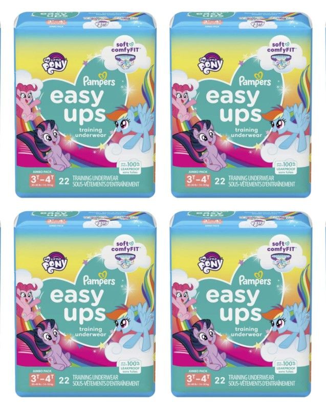 88Ct - Pampers Easy Ups 3t-4t Girls