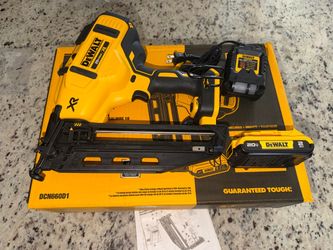 DeWalt DCN660D1 20V XR 16-Gauge Finish Nailer Kit with battery and charger NO TOOL BAG