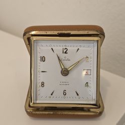 Vintage Starlet 2 Jewels Auto Date Folding Alarm Clock