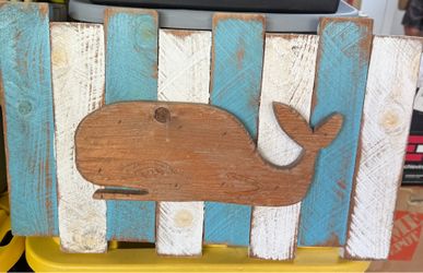 Wooden Whale Art