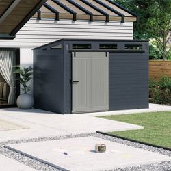 Suncast Modernist 10 ft x 7 ft. Sliding Door Storage Shed NEW
