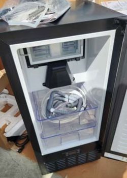 Euhomy 66-lb/24H Bulit-in/Freestanding Nugget Ice Maker in Black with 30-lb Ice Storage and Self-Cleaning
