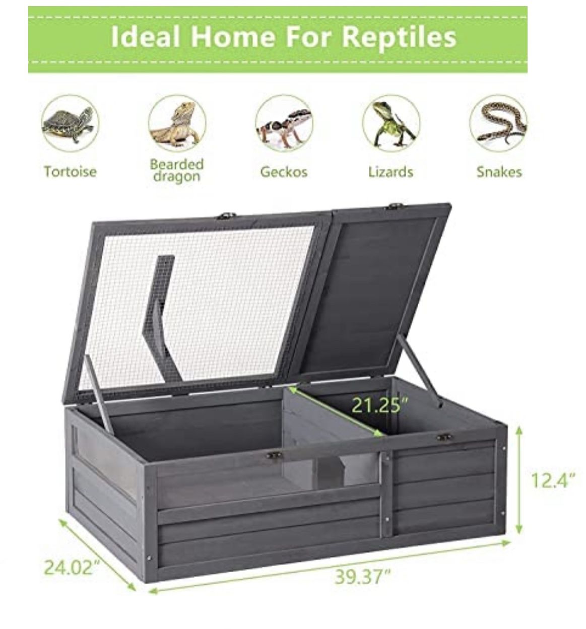 Reduced! New in Box, Grepatio Small Pet/Reptile Habitat, Large Enclosure with Light Support & Weatherproof 