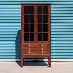 Vintage Mid Century Modern Rosewood Vitrine / Display Cabinet by Bruksbo, Norway, c1960s