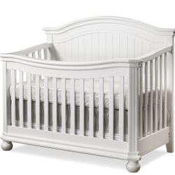 Baby Crib, Toddler Rail And Changing Table 