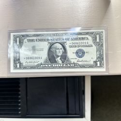 1957 1 Dollar Silver Certificate Star Note - Choice Uncirculated Gem BU