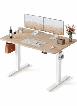 Sit and Stand Up Adjustable Desk, Home Office Computer Desk with 3 Customizable Memory Presets