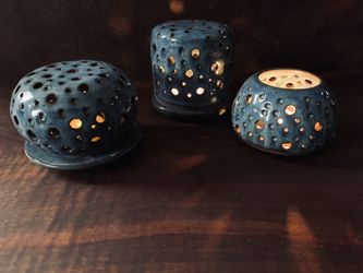 Candle Lanterns, plant pots, ceramic goods on sale for Xmas