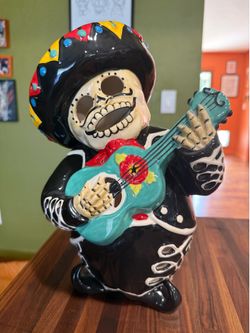 Ceramic Mariachi Skeleton-  Dia de los Muertos- Day of the Dead