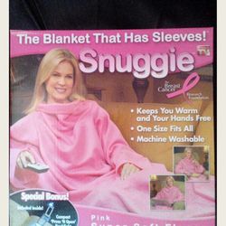 SNUGGIE Ladies Pink Wearable Blanket With Sleeves- NEW with Box