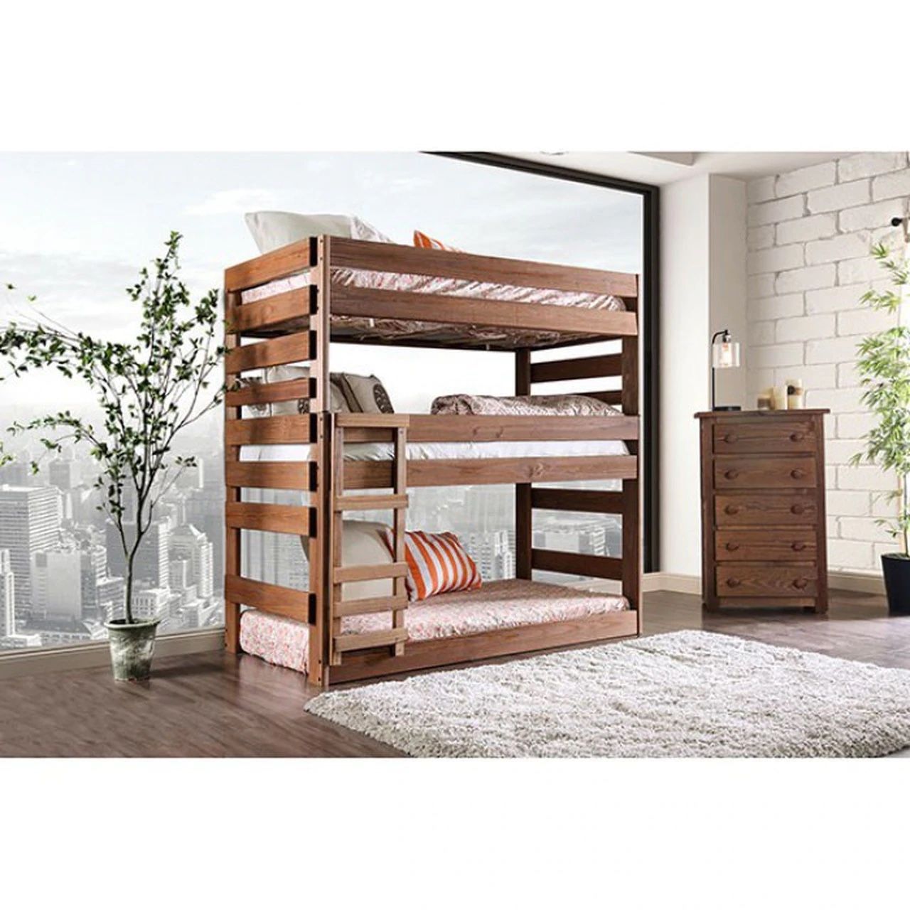 Luxury triple wood bunk bed brand new