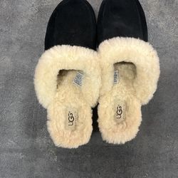 Ugg Wooden Clog Shoes With Sheepskin