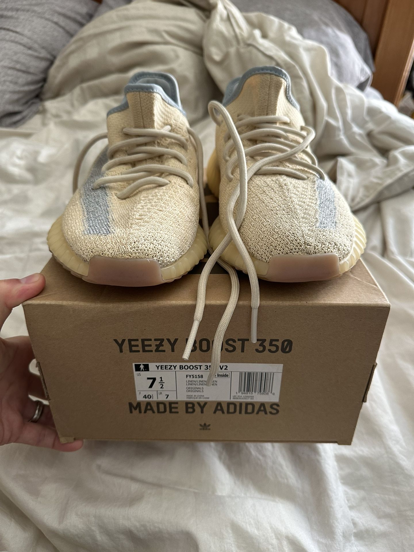 adidas gazelle silver green womens Yeezy 350 V2 Linen Sz 6.5  The Gallery Online